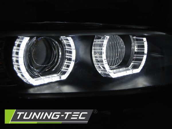 3D Xenon LED Tagfahrlicht Angel Eyes Scheinwerfer für BMW 3er Coupe/Cabrio E92/E93 06-10 schwarz